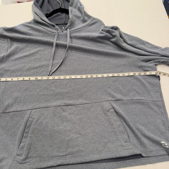 Zelos Plus Size 4X Luxury Athleisure Pullover Hoodie in Light Gray lounge active - Picture 8 of 9